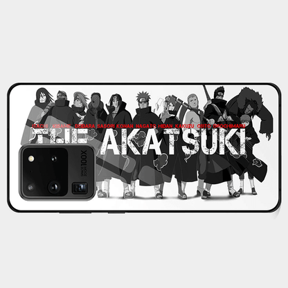 Naruto Anime Akatsuki Members Tempered Glass Samsung Phone Case