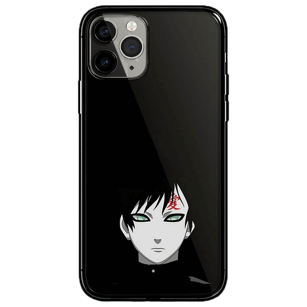 Exclusive Gaara Silhouettes Tempered Glass Soft Silicone Phone Case