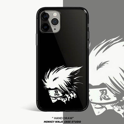 Exclusive Kakashi Silhouettes Tempered Glass Phone Case - Monkey Ninja