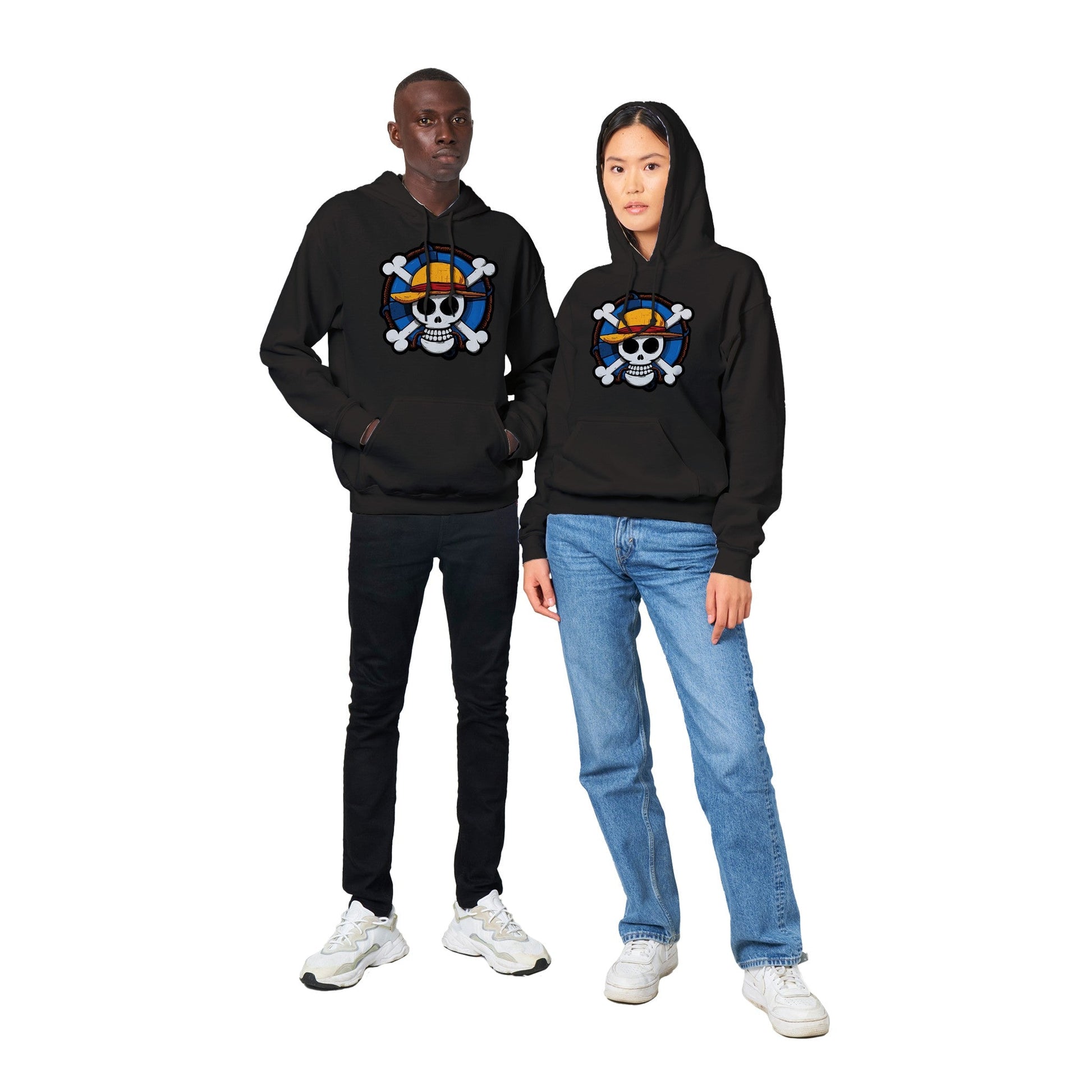 One Piece | Straw Hat | Anime Hoodie (Unisex)-Hoodie-Monkey Ninja-Black-S-Monkey Ninja