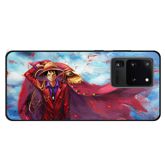 One Piece Luffy King Pirate iPhone Tempered Glass Samsung Phone Case