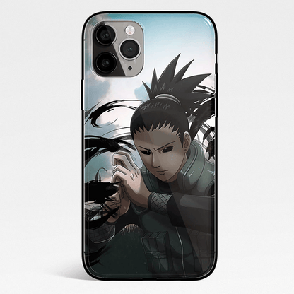 Naruto Nara Shikamaru Shadow Imitation Technique Tempered Glass Soft Silicone iPhone Case