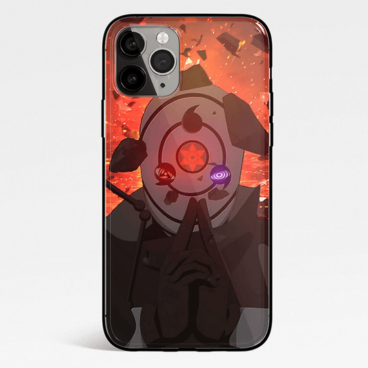 Naruto Obito Ninja Mudra Tempered Glass Soft Silicone iPhone Case