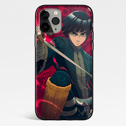 Naruto Rock Lee Tempered Glass Soft Silicone iPhone Case