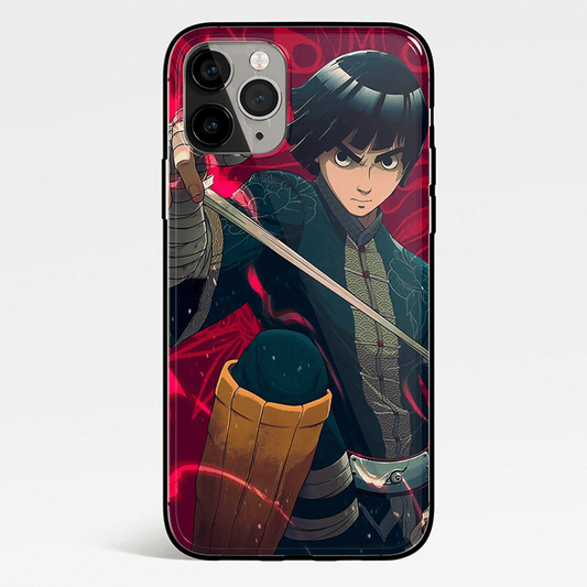 Naruto Rock Lee Tempered Glass Soft Silicone iPhone Case-Phone Case-Monkey Ninja-iPhone X/XS-Tempered Glass-Monkey Ninja