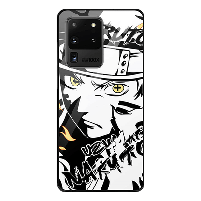 Naruto Anime Kakashi Sasuke Shikamaru Hinata Tempered Glass Samsung Phone Case - 4 styles