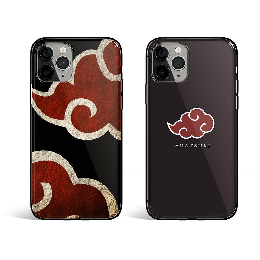 Akatsuki Clouds Tempered Glass Phone Case - Monkey Ninja