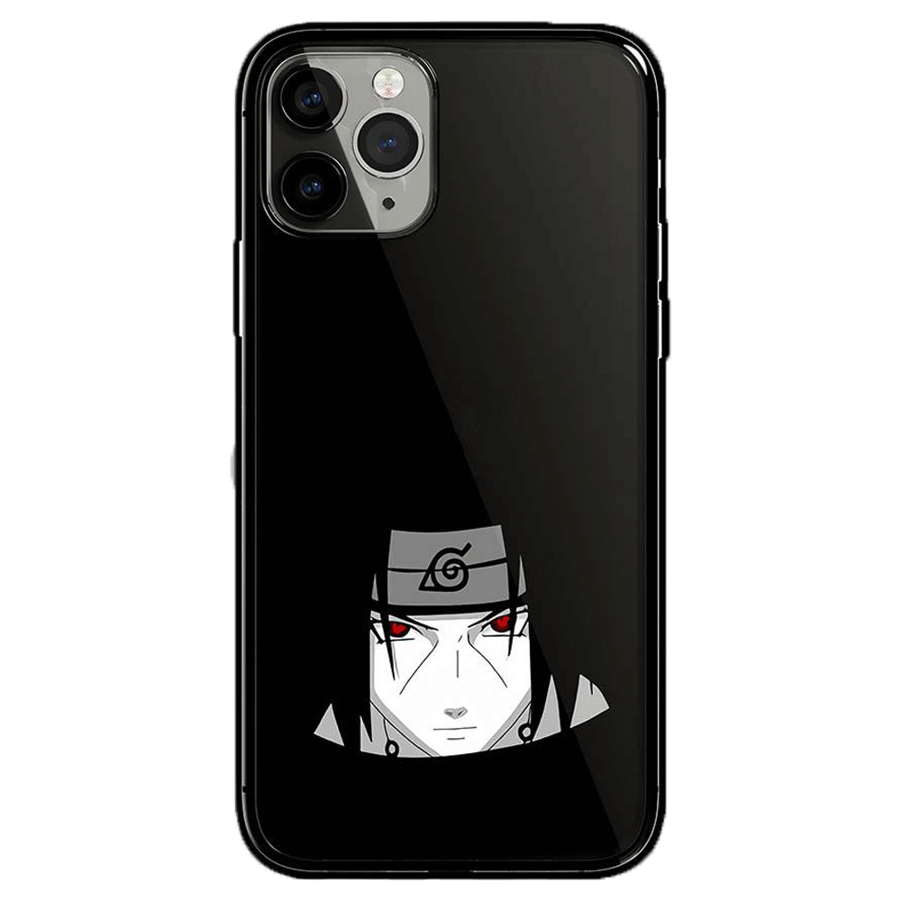 Missing-Nin Itachi Silhouettes Tempered Glass Soft Silicone iPhone Case