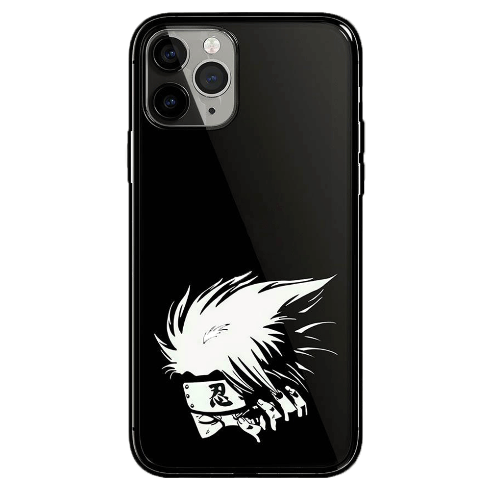 Exclusive Kakashi Silhouettes Tempered Glass Soft Silicone Phone Case