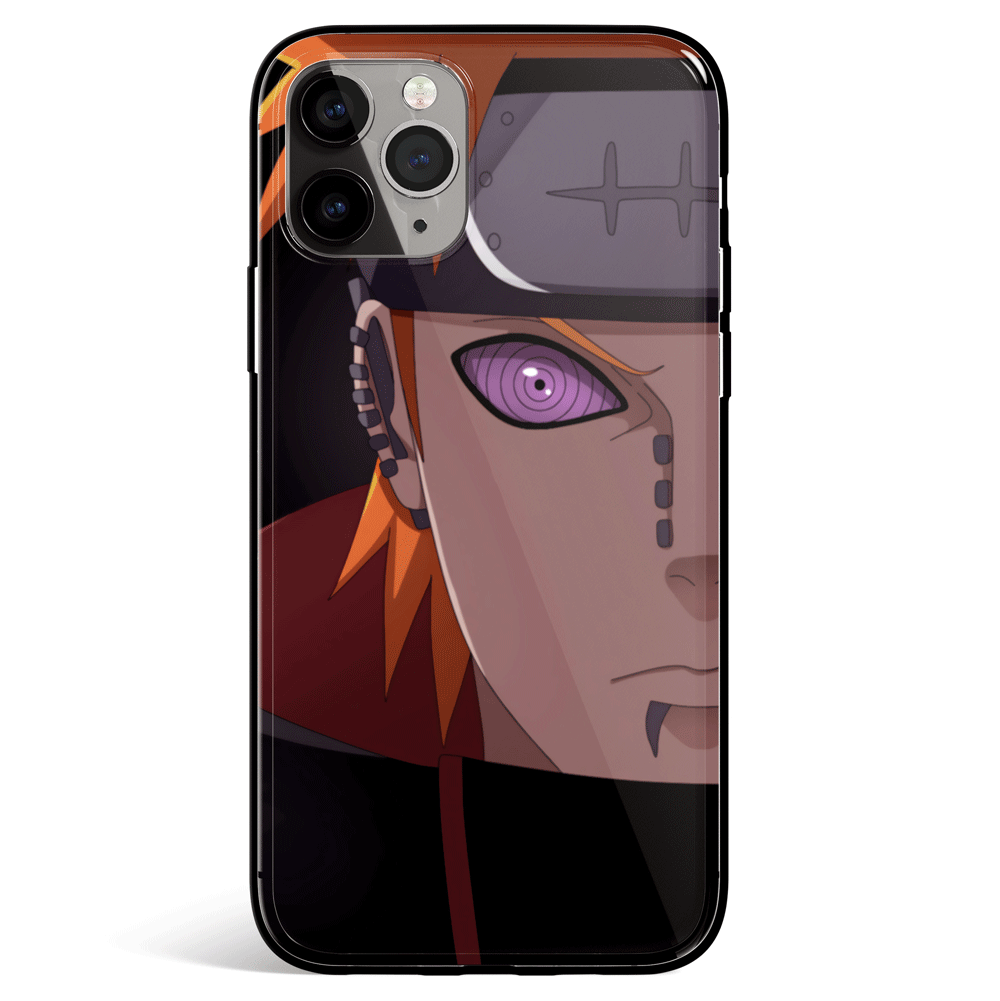 Naruto Pain Facial Closeup iPhone Tempered Glass Phone Case