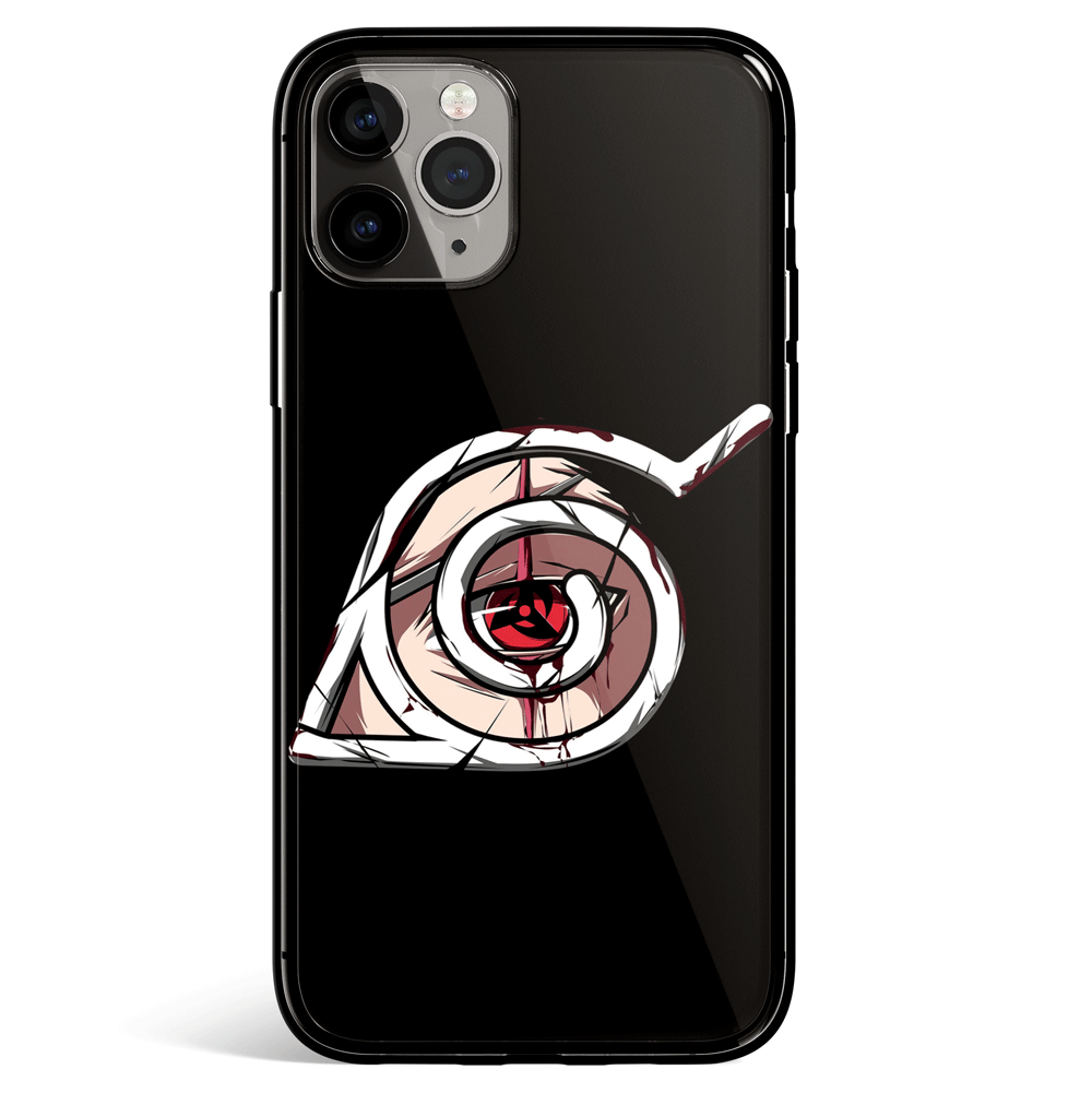 Naruto Konohagakure iPhone Tempered Glass Soft Silicone Phone Case-Phone Case-Monkey Ninja-iPhone X/XS-Tempered Glass-Monkey Ninja