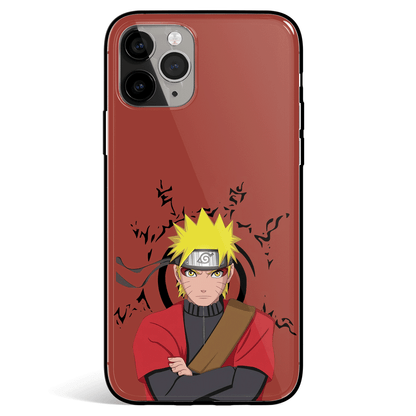 Naruto and Eight Trigrams Sealing Style iPhone Tempered Glass Phone Case