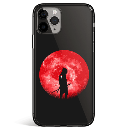 Naruto Sasuke View from Behind iPhone Tempered Glass Phone Case