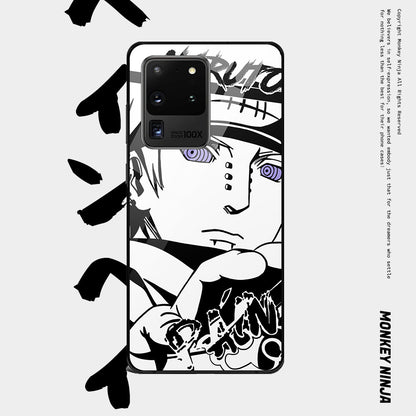 Naruto Anime Pain Itachi Gaara Madara Tempered Glass Samsung Phone Case - 4 styles