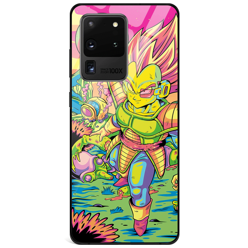 Dragon Ball Prince Vegeta iPhone Tempered Glass Samsung Phone Case