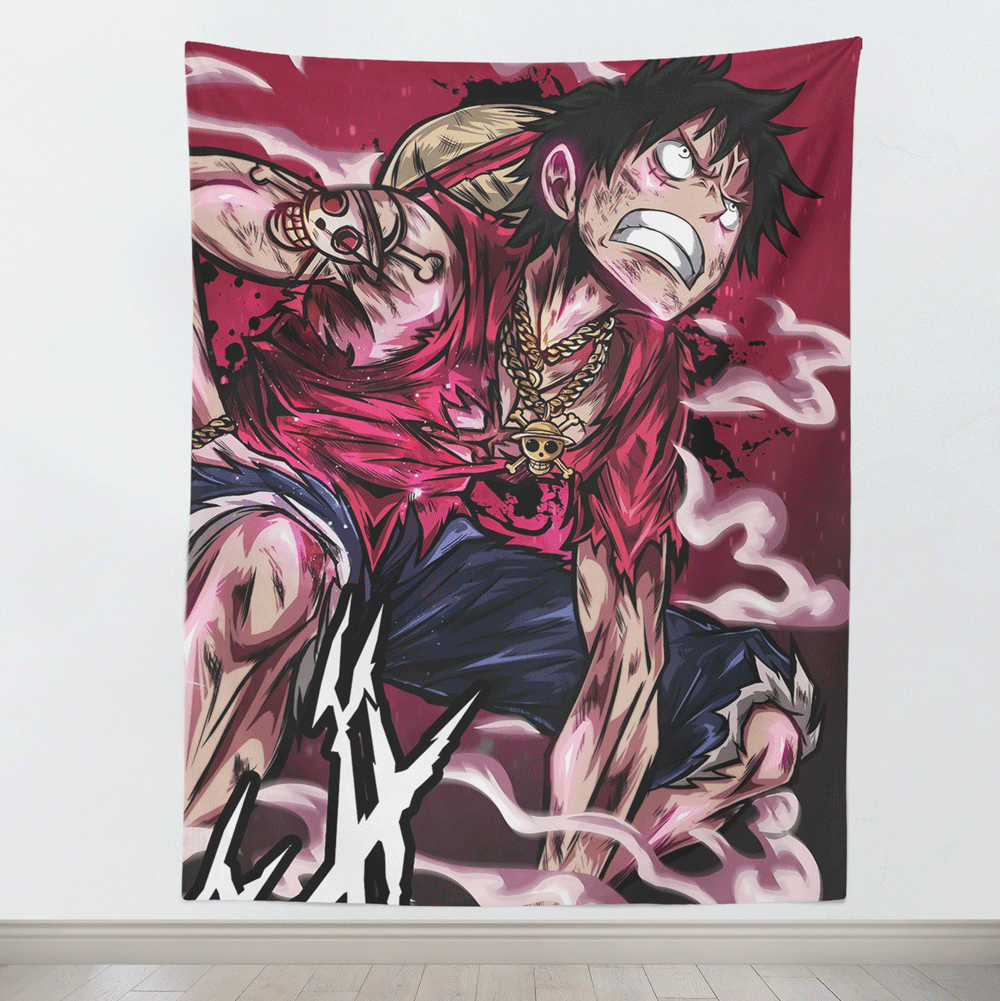 One Piece Luffy Street Sytle Tapestry-Taspetry-Monkey Ninja-150cm * 200cm-Monkey Ninja