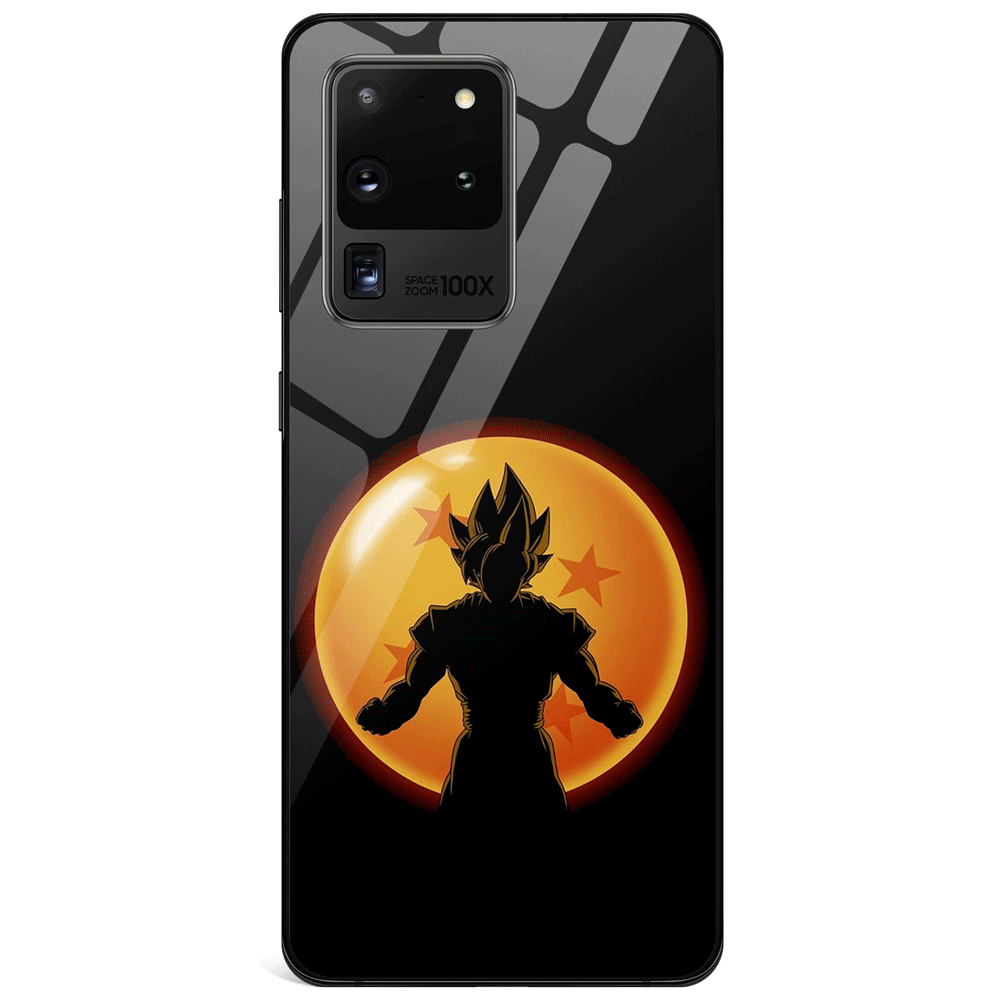The Dragon Ball and Goku Tempered Glass Samsung Phone Case