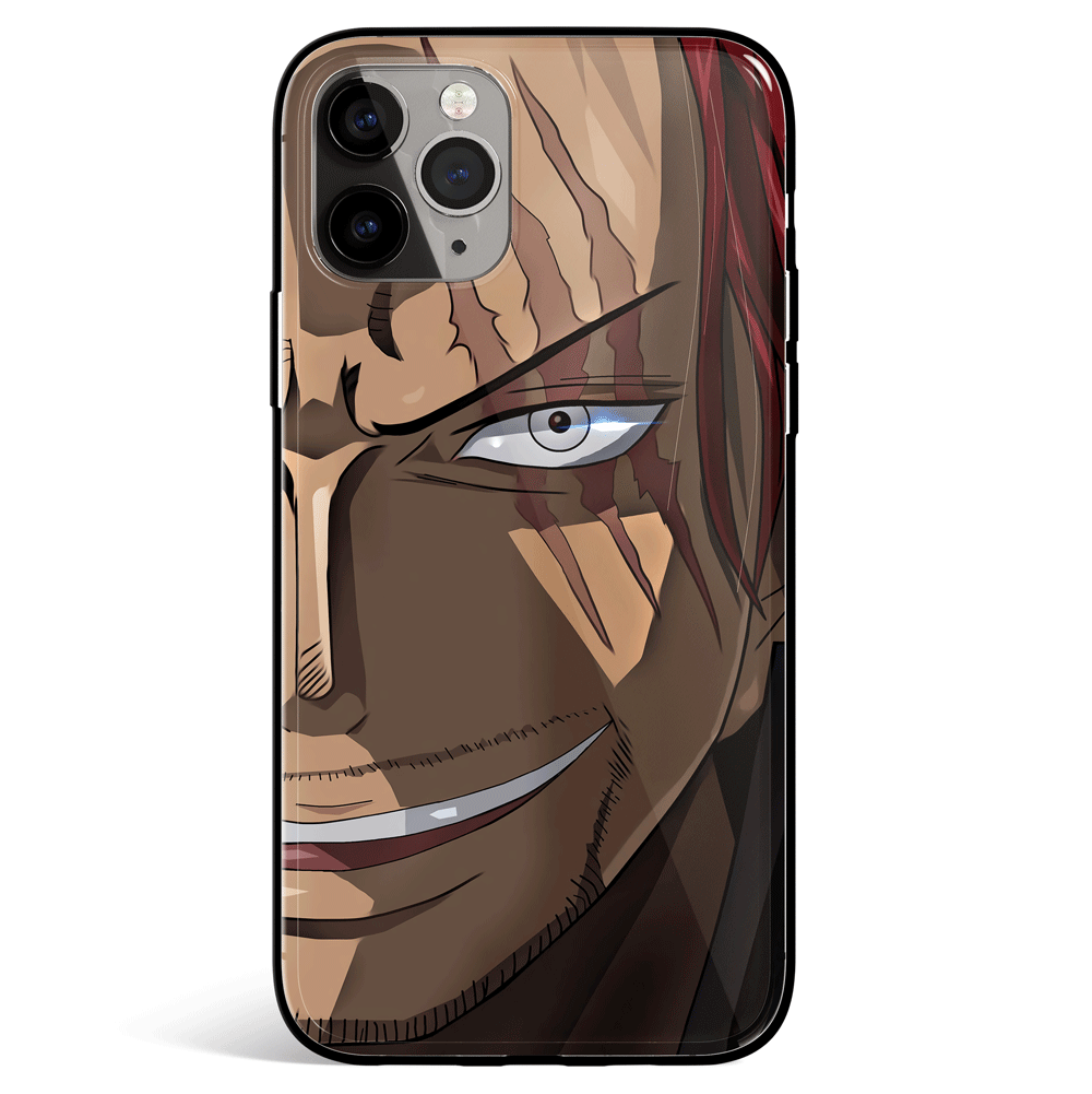 One Piece Shanks iPhone Tempered Glass Phone Case