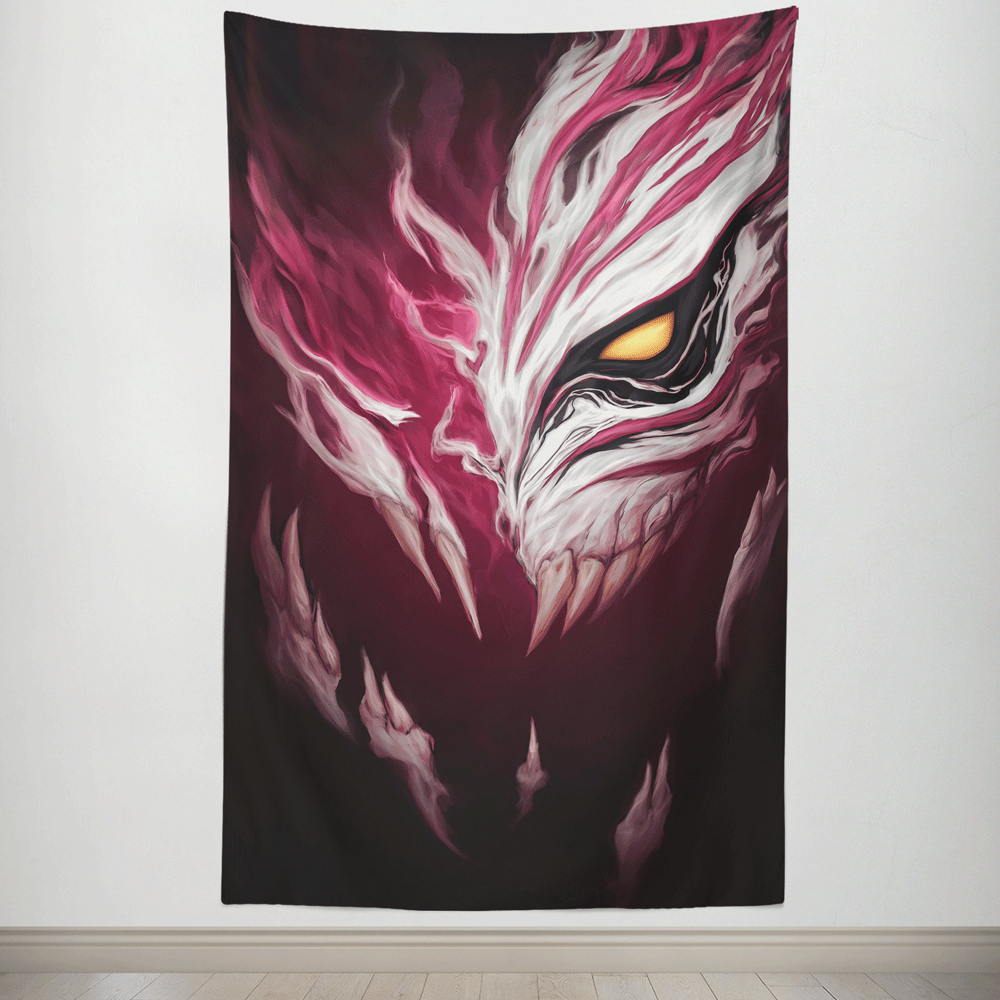 Bleach Ichigo Mask Red Tapestry