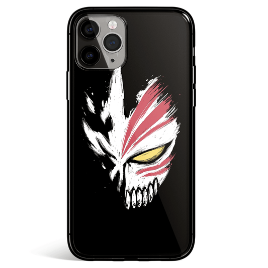 Bleach Ichigo Mask White Tempered Glass Soft Silicone iPhone Case-Phone Case-Monkey Ninja-iPhone X/XS-Tempered Glass-Monkey Ninja