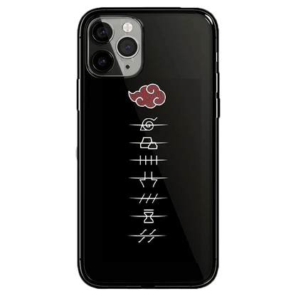 Missing-Nin Akatsuki Tempered Glass Soft Silicone iPhone Case