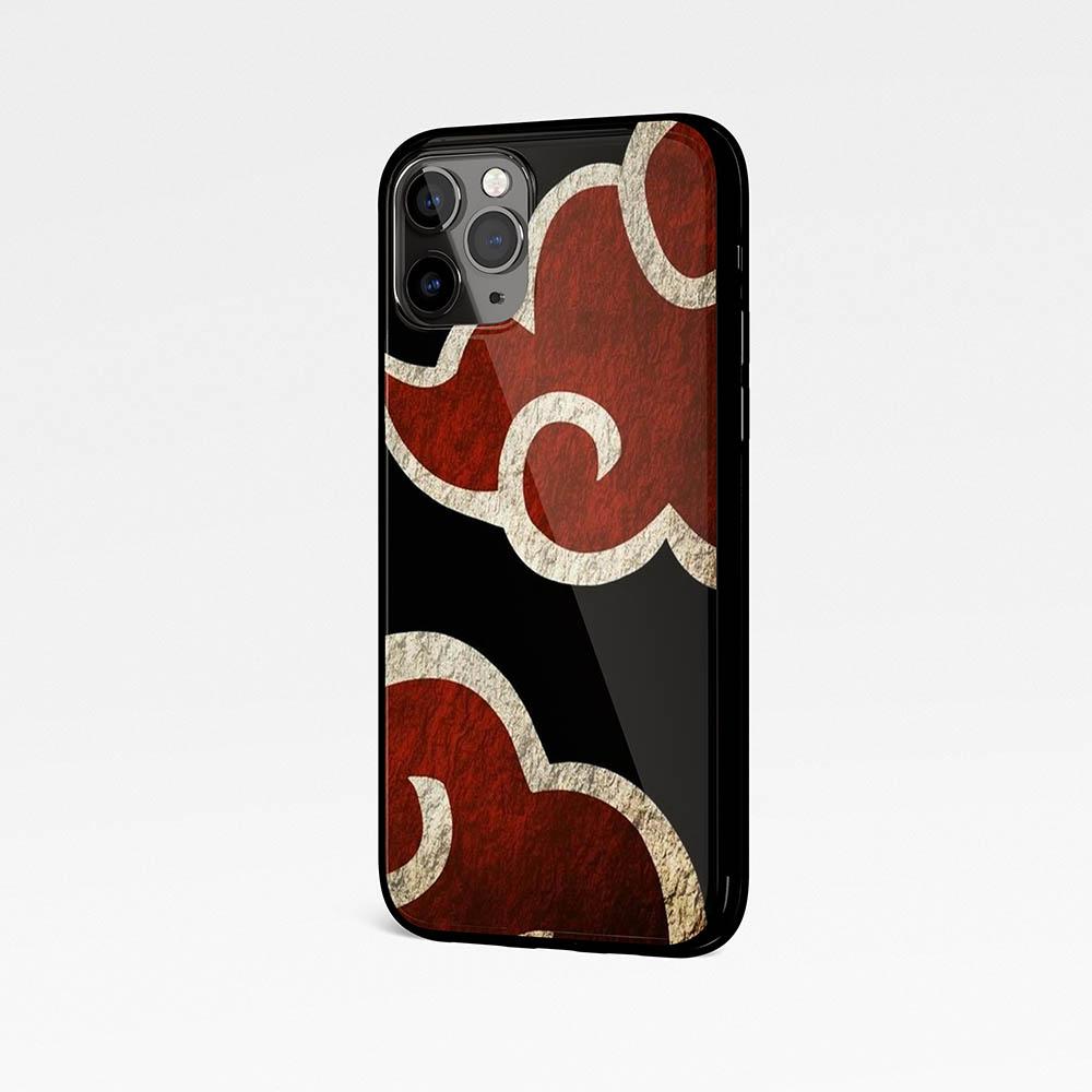 Akatsuki Clouds Tempered Glass Phone Case - Monkey Ninja