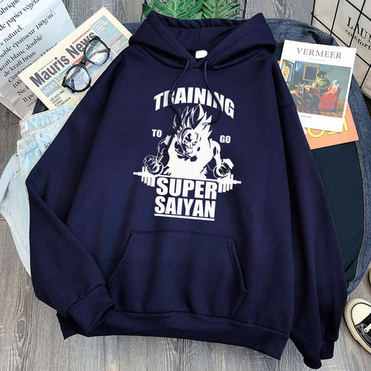 Dragon Ball Training to Go Gym Hoodie-Clothing-Monkey Ninja-Dark Blue-S-Monkey Ninja