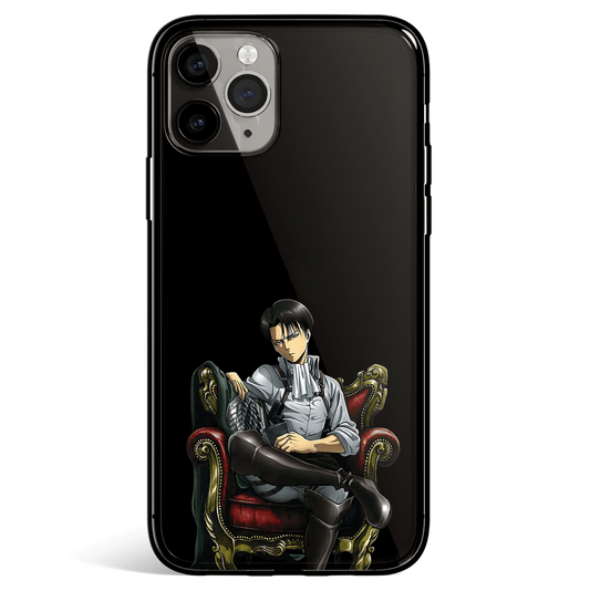 Attack on Titan Levi Ackermann Tempered Glass Soft Silicone iPhone Case
