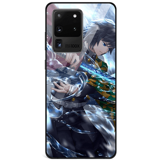 Demon Slayer Giyu Tomioka 1 Tempered Glass Samsung Case-Phone Case-Monkey Ninja-Monkey Ninja