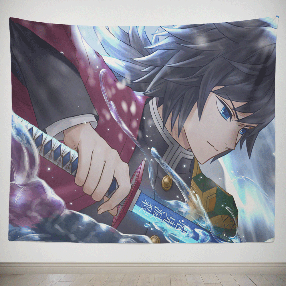 Demon Slayer Giyu Tomioka 1 Tapestry-Taspetry-Monkey Ninja-100cm * 150cm-Monkey Ninja