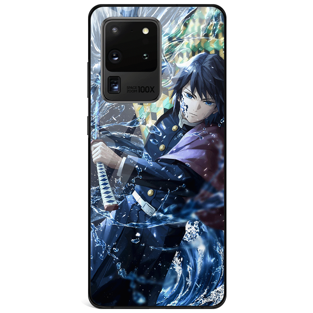 Demon Slayer Giyu Tomioka 2 Tempered Glass Samsung Case-Phone Case-Monkey Ninja-Monkey Ninja