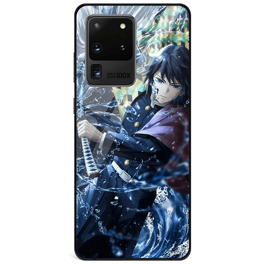 Demon Slayer Giyu Tomioka 2 Tempered Glass Samsung Case-Phone Case-Monkey Ninja-Monkey Ninja