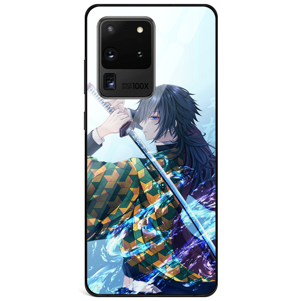 Demon Slayer Giyu Tomioka 3 Tempered Glass Samsung Case-Phone Case-Monkey Ninja-Monkey Ninja