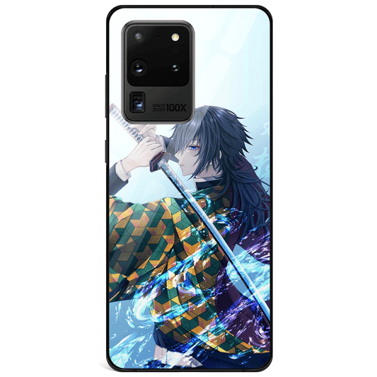 Demon Slayer Giyu Tomioka 3 Tempered Glass Samsung Case-Phone Case-Monkey Ninja-Monkey Ninja