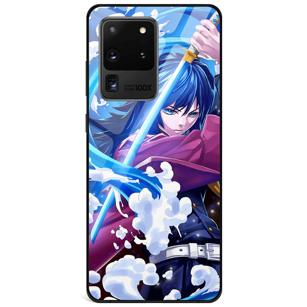 Demon Slayer Giyu Tomioka 4 Tempered Glass Samsung Case-Phone Case-Monkey Ninja-Monkey Ninja