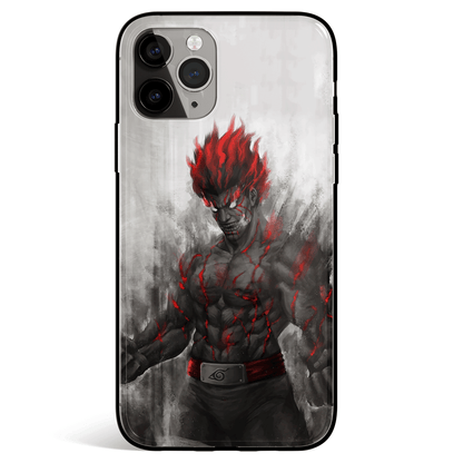 Naruto Might Guy Eight Gates Tempered Glass Soft Silicone iPhone Case