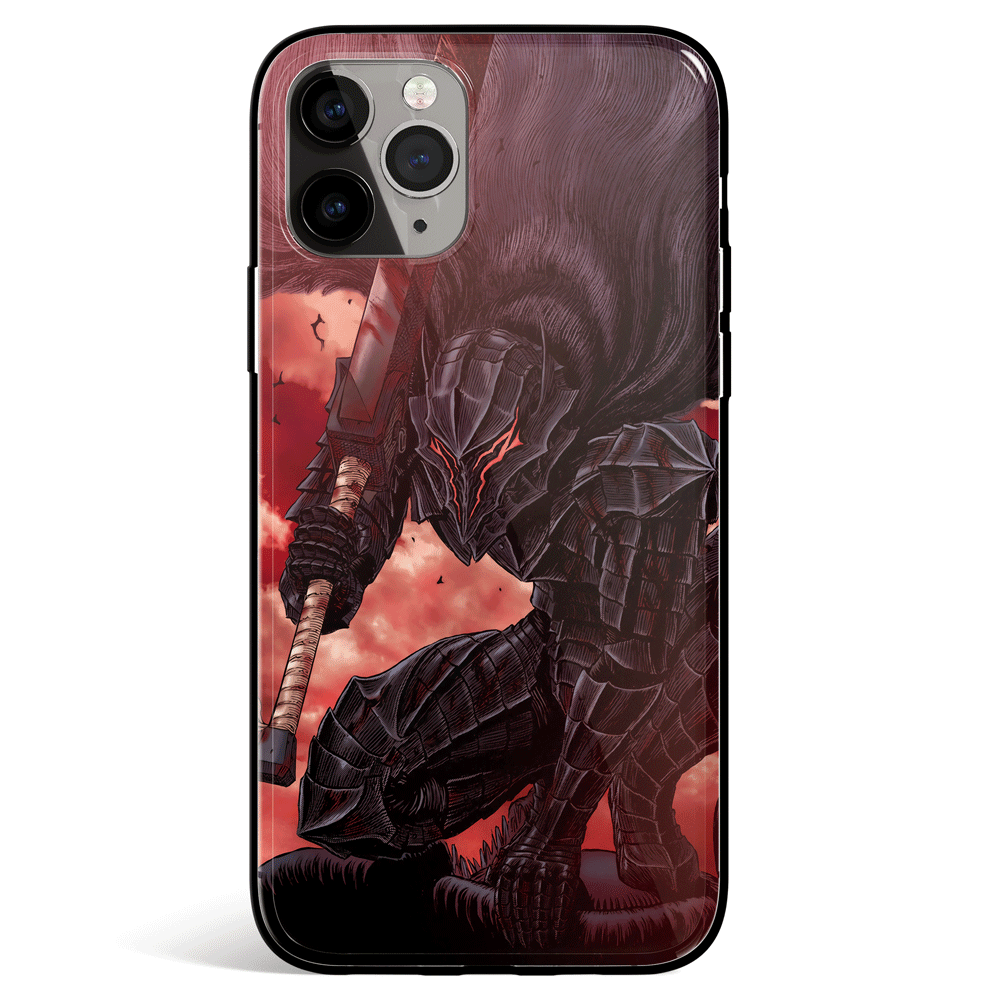 Berserk Panel Tempered Glass Soft Silicone iPhone Case