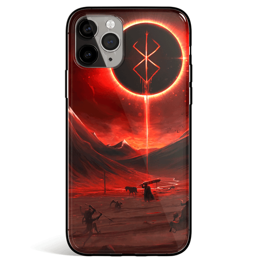 Berserk Demon Mark Tempered Glass Soft Silicone iPhone Case-Phone Case-Monkey Ninja-iPhone X/XS-Tempered Glass-Monkey Ninja