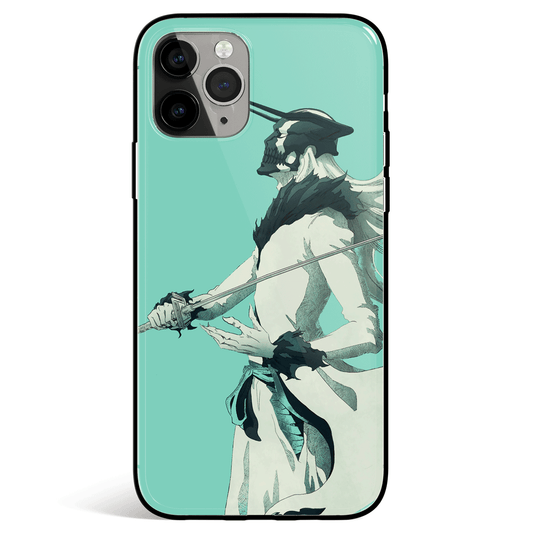 Bleach Vasto Lorde Ichigo Blue Tempered Glass Soft Silicone iPhone Case-Phone Case-Monkey Ninja-iPhone X/XS-Tempered Glass-Monkey Ninja