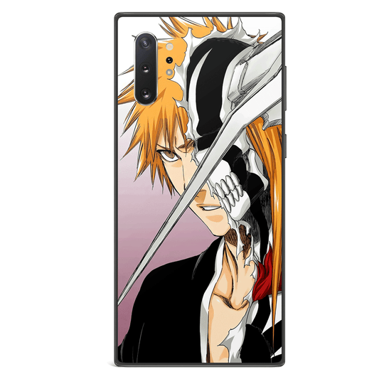 Bleach Hollowfied Ichigo Red White Tempered Glass Samsung Phone Case