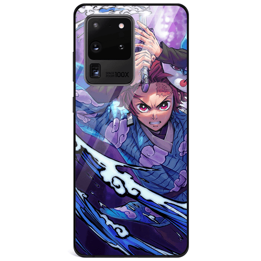 Demon Slayer Tanjiro Sword Tempered Glass Samsung Case-Phone Case-Monkey Ninja-Monkey Ninja