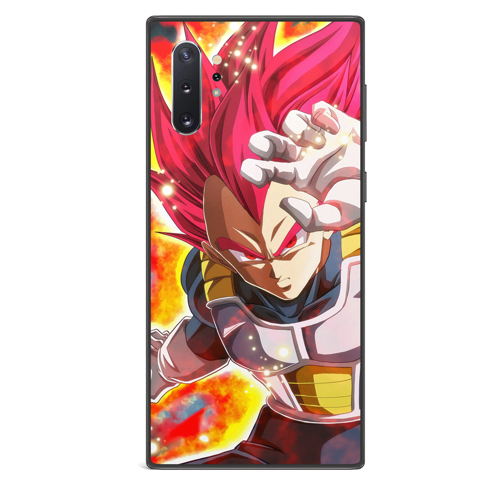 Dragon Ball Vegeta SSJ Tempered Glass Samsung Case