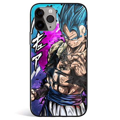 Dragon Ball Blue Hair Gohan Tempered Glass Soft Silicone iPhone Case