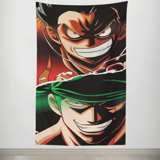 One Piece Luffy and Zoro Heads Tapestry-Taspetry-Monkey Ninja-100cm * 150cm-Monkey Ninja