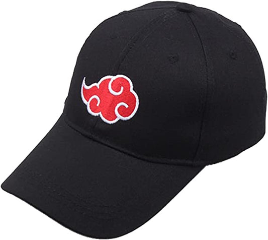 Naruto Akatsuki Clan Embroidered Adjustable Symbol Structured Twill Cap-Clothing-Monkey Ninja-Black-Monkey Ninja