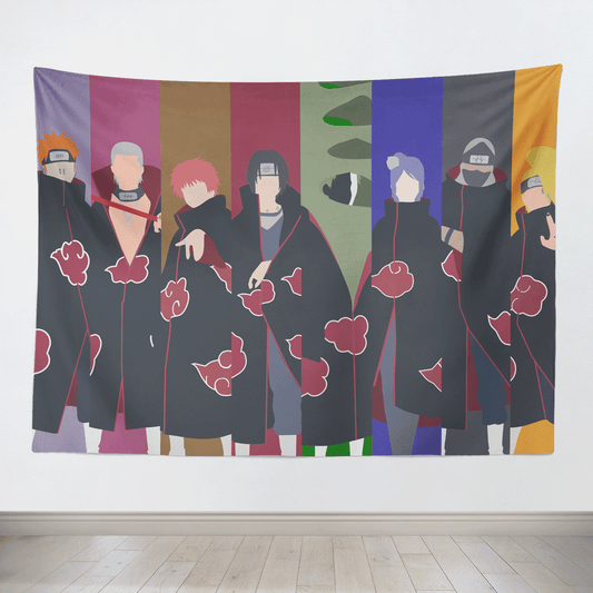 Naruto Akatsuki Silhouette Tapestry