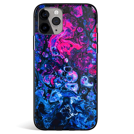 Colorful Bubble iPhone Tempered Glass Soft Silicone Phone Case-Feature Print Phone Case-Monkey Ninja-iPhone X/XS-Tempered Glass-Monkey Ninja