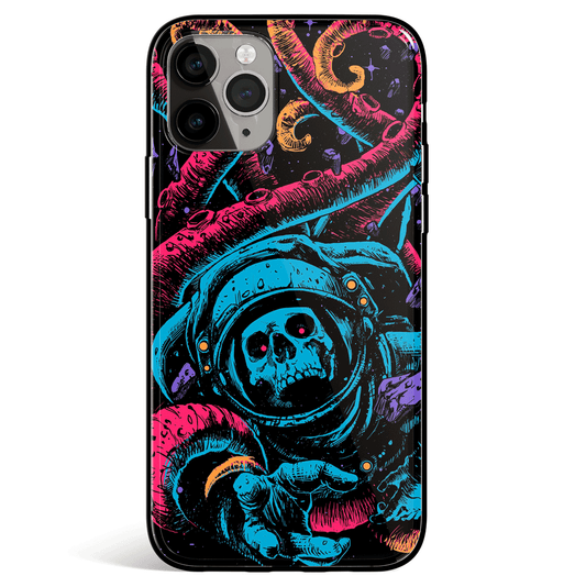 Space Mess iPhone Tempered Glass Phone Case