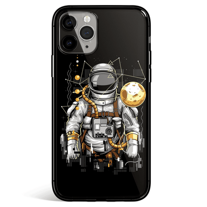 Astronaut ID Photo iPhone Tempered Glass Phone Case