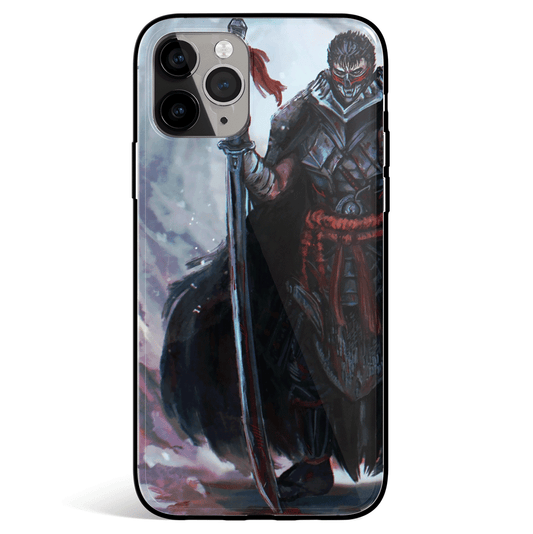 Berserk Samurai Guts Tempered Glass Soft Silicone iPhone Case